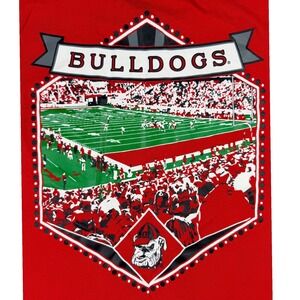 Champion Georgia Bulldogs T-Shirt Womens XL Red Excellent Long Sleeve Pocket Tee